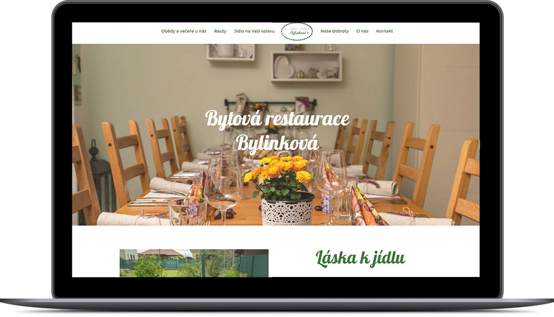 Tvorba webových stránek Bytová restaurace Bylinková